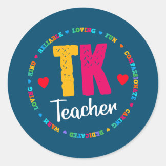 Sticker Rond TK Jour de maternelle transitoire Retour à