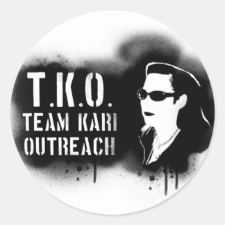 Sticker Rond TKO - Crayon noir