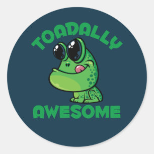 Sticker Rond Toad de Cartoon Joyeux
