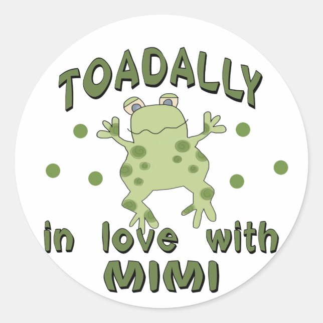 Sticker Rond TOADALY Love Mimi Frog (Devant)