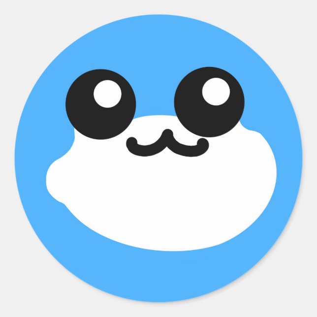 Sticker Rond Toby Toad Dieu Face (Devant)