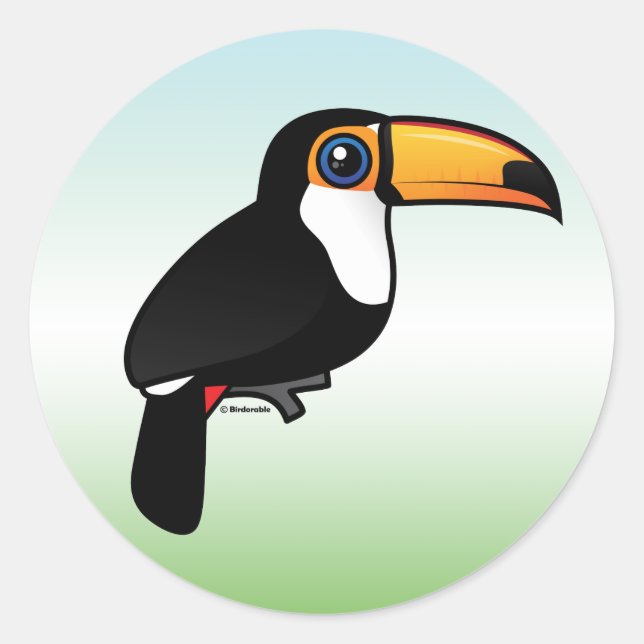 Sticker Rond Toco Toucan (Devant)