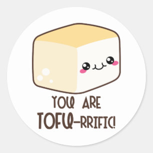 Sticker Rond Tofu-rrific Emoji