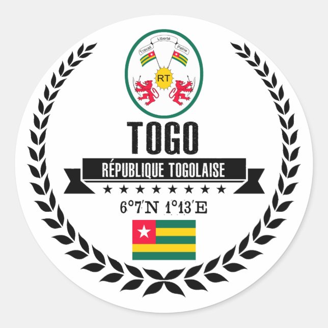 Sticker Rond Togo (Devant)