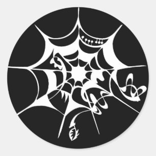 Sticker Rond Toile d'araignée de toile d'araignée