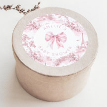 Toile de Jouy Paris Ruban Rose Baby Shower
