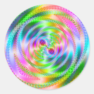Sticker Rond Toile Funky