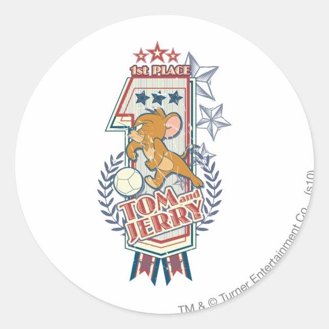 Sticker Rond Tom et Jerry 1re Place 2 (Devant)