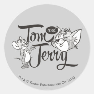 Sticker Rond Tom Et Jerry   Tom Et Jerry Ont L'Air Doux