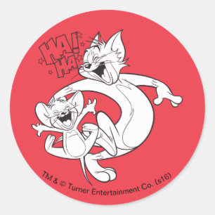 Sticker Rond Tom Et Jerry Tom Et Jerry Rient