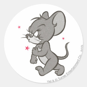 Sticker Rond Tom et Jerry Tough Mouse 1