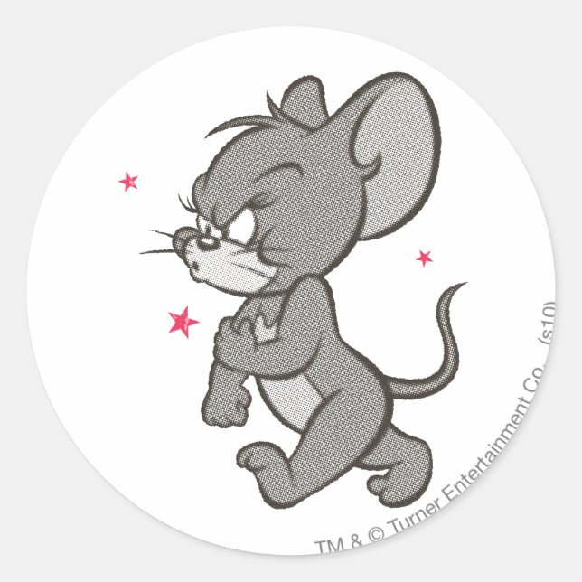 Sticker Rond Tom et Jerry Tough Mouse 1 (Devant)
