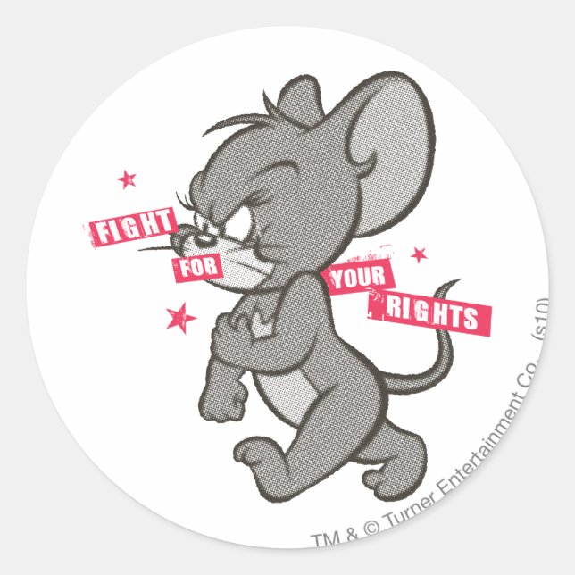 Sticker Rond Tom et Jerry Tough Mouse 3 (Devant)