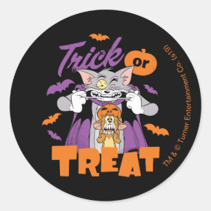 Sticker Rond Tom & Jerry   Tricoter ou traiter