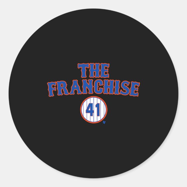 Sticker Rond Tom Seaver The Franchise New York Baseball  (Devant)