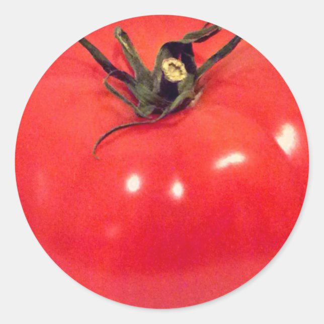 Sticker Rond Tomate Rouge Coloré 4Joe (Devant)