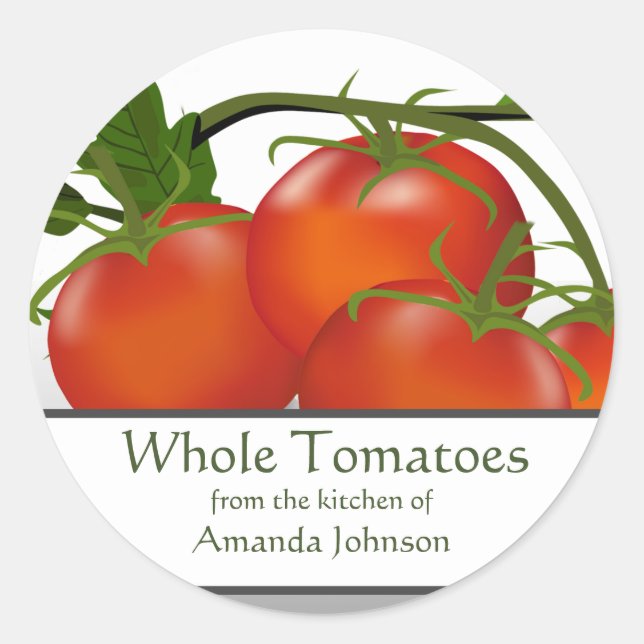 Sticker Rond Tomates entières (Devant)