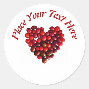 Sticker Rond Tomates Heart