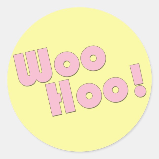 Sticker Rond Ton Rocher ! WooHoo ! (Devant)