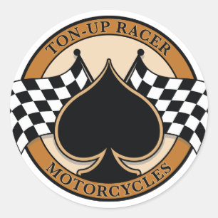 Sticker Rond Ton-up Racer
