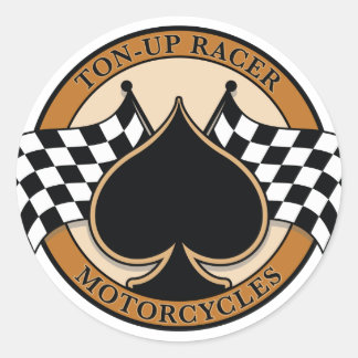 Sticker Rond Ton-up Racer