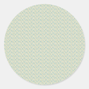 Sticker Rond Tonalité sophistiquée des années 1940 : sarcelle p