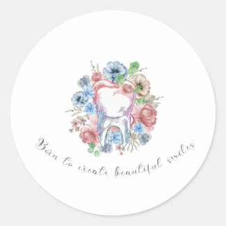 Sticker Rond Tooth - Né pour créer un beau sourire