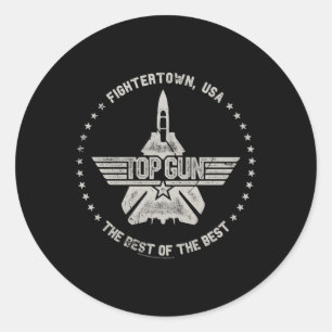 Sticker Rond Top Gun Fightertown Usa Circle