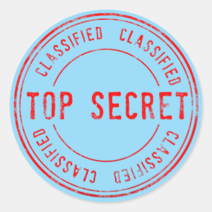 Sticker Rond Top Secret Mission Anniversaire Partie Secret agen