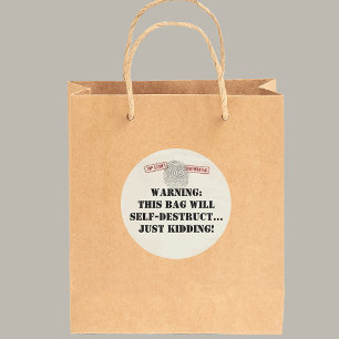 Sticker Rond Top Secret Spy Mission Kids Party