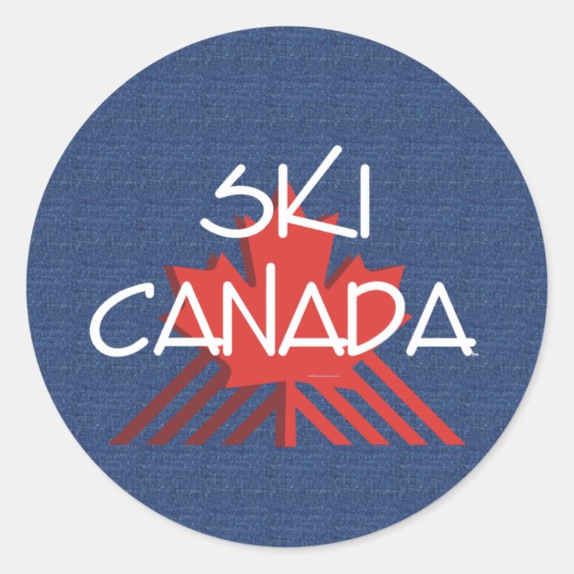Sticker Rond TOP Ski Canada (Devant)