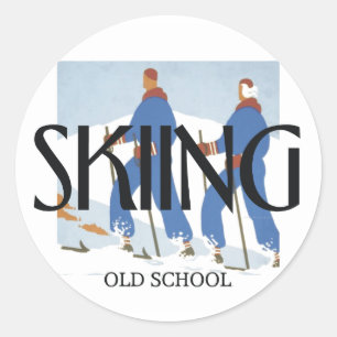 Sticker Rond TOP Skiing