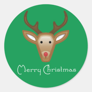 Sticker Rond Topers/Stickers Cupcake Reindeer