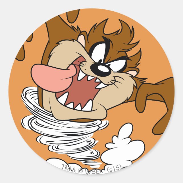 Sticker Rond Tornade à bulles TAZ™ (Devant)