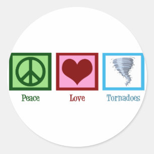 Sticker Rond Tornades d'amour de paix