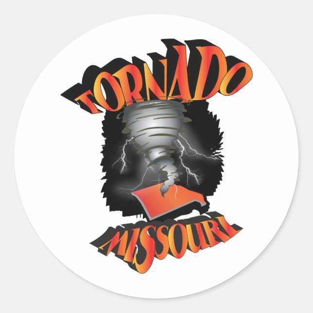 Sticker Rond Tornado Missouri (Devant)