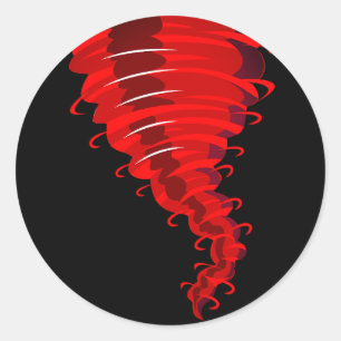 Sticker Rond Tornado tornado en colère