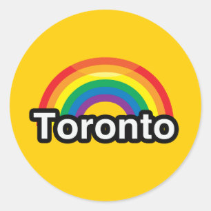 STICKER ROND TORONTO PRIDE LGBT RAINBOW