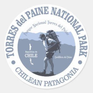 Sticker Rond Torres del Paine