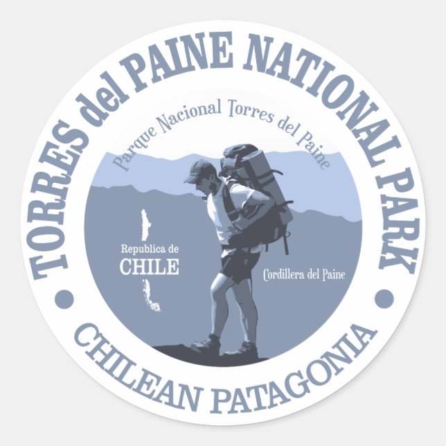Sticker Rond Torres del Paine (Devant)