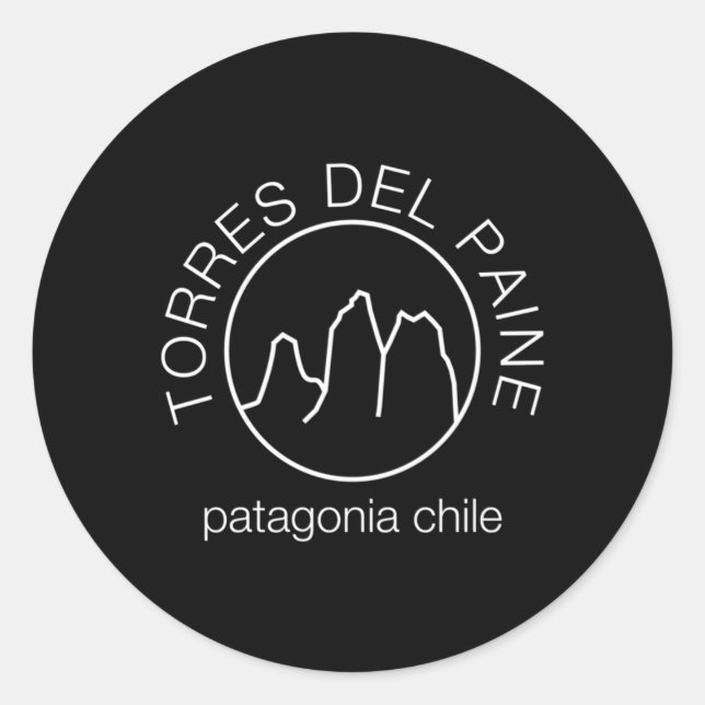 Sticker Rond Torres Del Paine (Devant)
