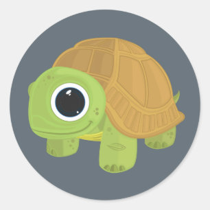 Sticker Rond Tortue