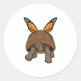 Sticker Rond Tortue aux couleurs arc-en-ciel