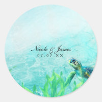 Tortue de Mer Océan Plage Art Mariage Faveur Perso