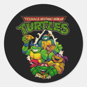 Sticker Rond Tortue guerrière