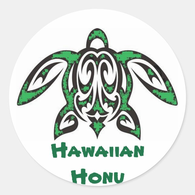 Sticker Rond Tortue verte (Devant)