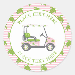 Sticker Rond Tortues Chic Golf Cart