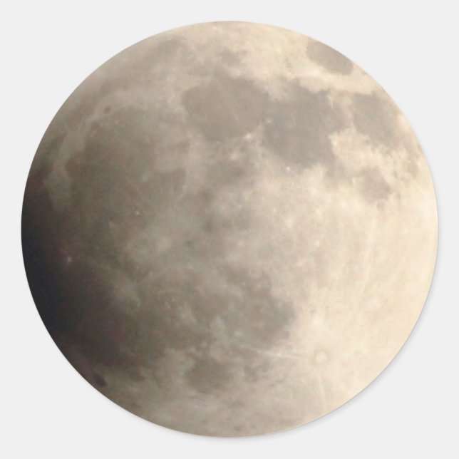 Sticker Rond Total Lunar Eclipse (3) 12h 15 avril 2014 (Devant)