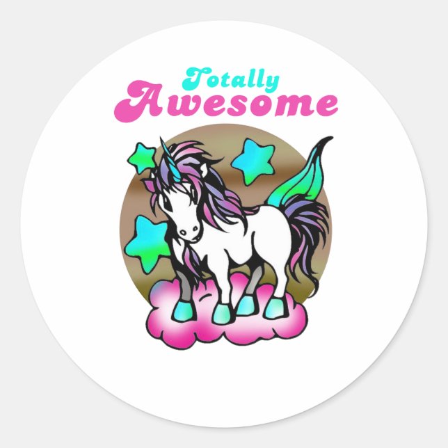 Sticker Rond Totalement génial (Devant)
