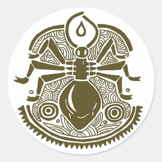 Sticker Rond Totem de la fourmi (Devant)